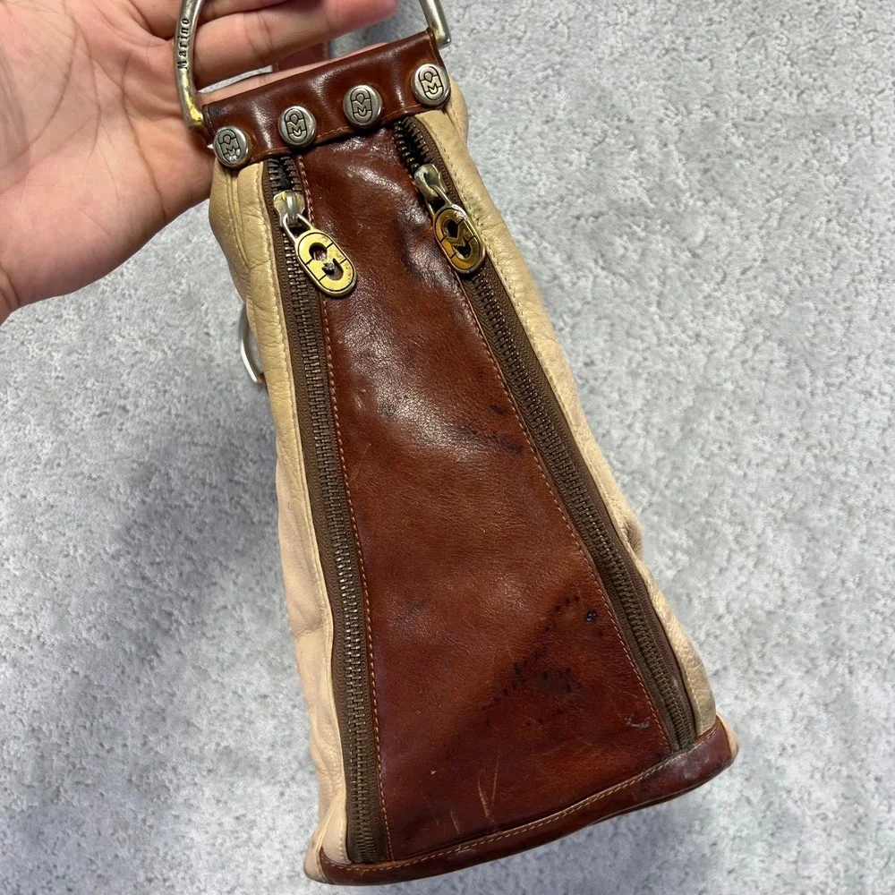 VINTAGE Marino Orlandi Bag Italian Geniune Leather Tan‎ Brown Crossbody Shoulder